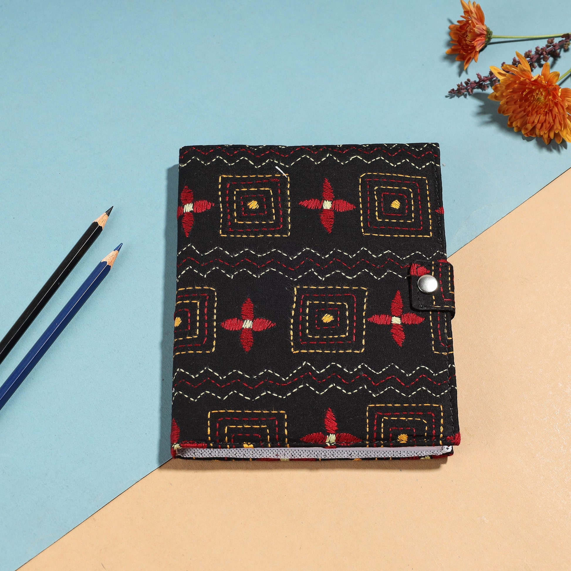 Bengal Kantha Work Handcrafted Notepad (7 x 6 in)