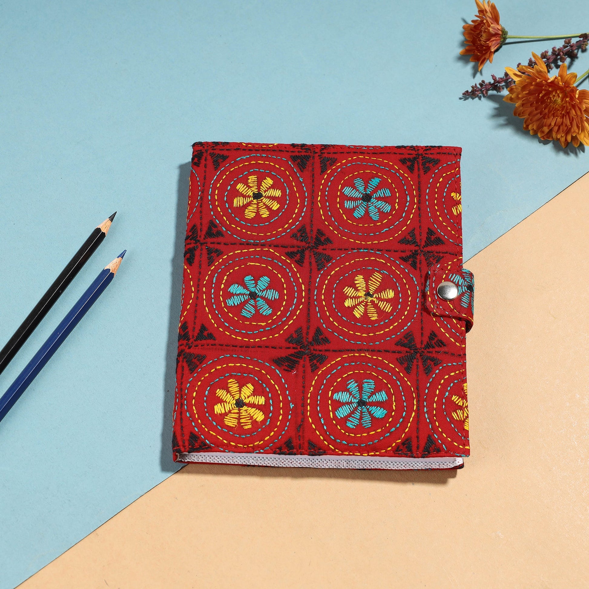 Bengal Kantha Work Handcrafted Notepad (7 x 6 in)