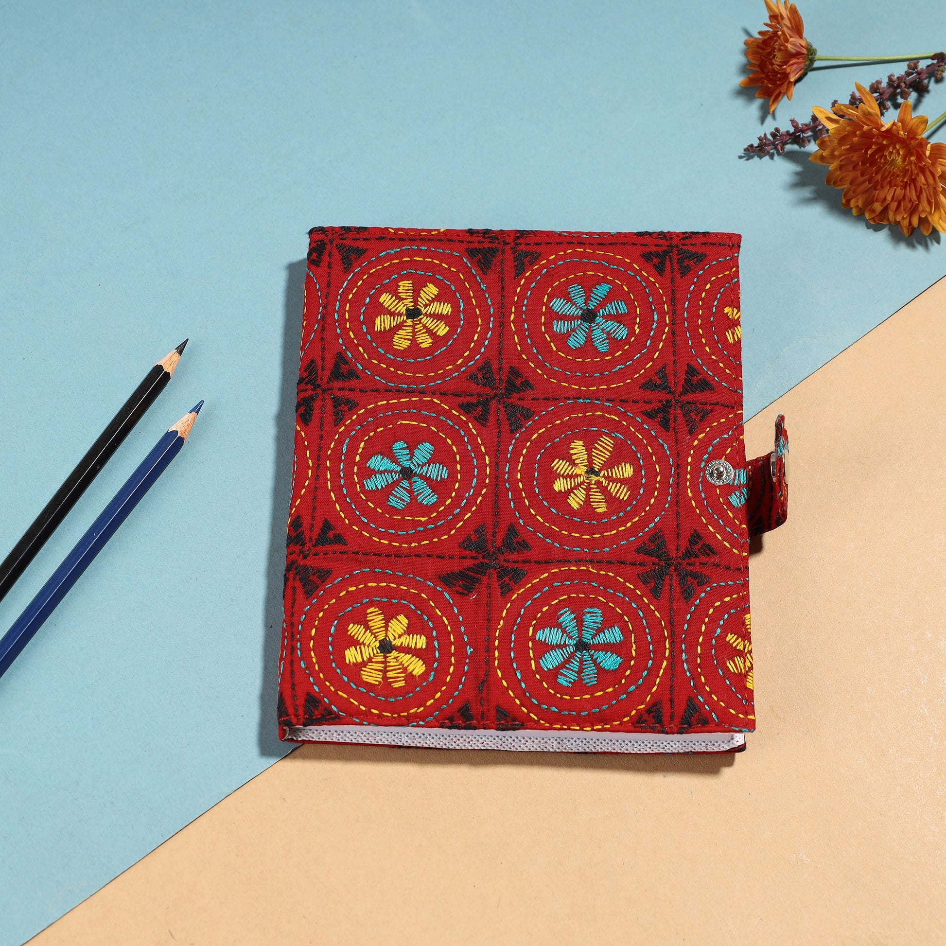 Bengal Kantha Work Handcrafted Notepad (7 x 6 in)