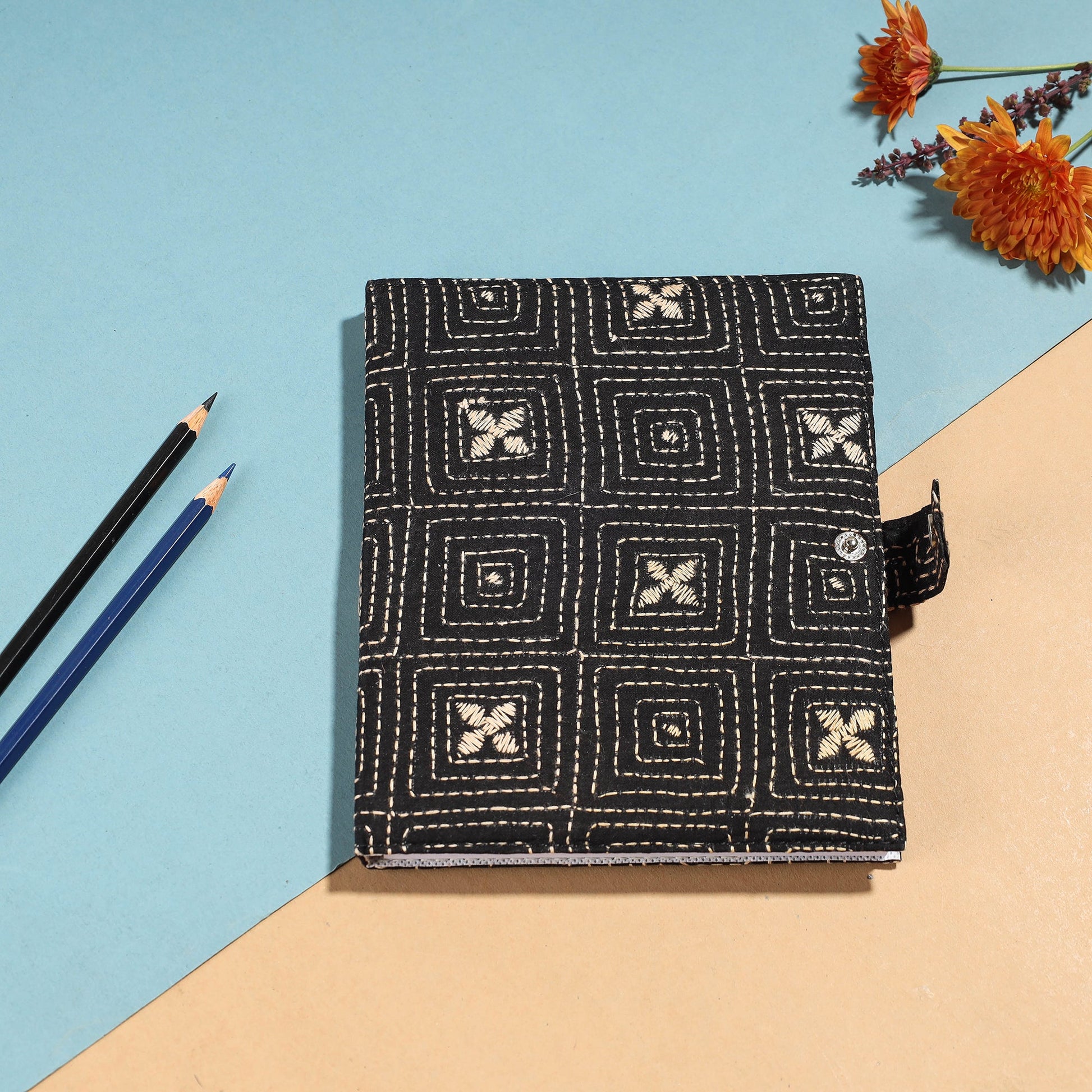 Bengal Kantha Work Handcrafted Notepad (7 x 6 in)
