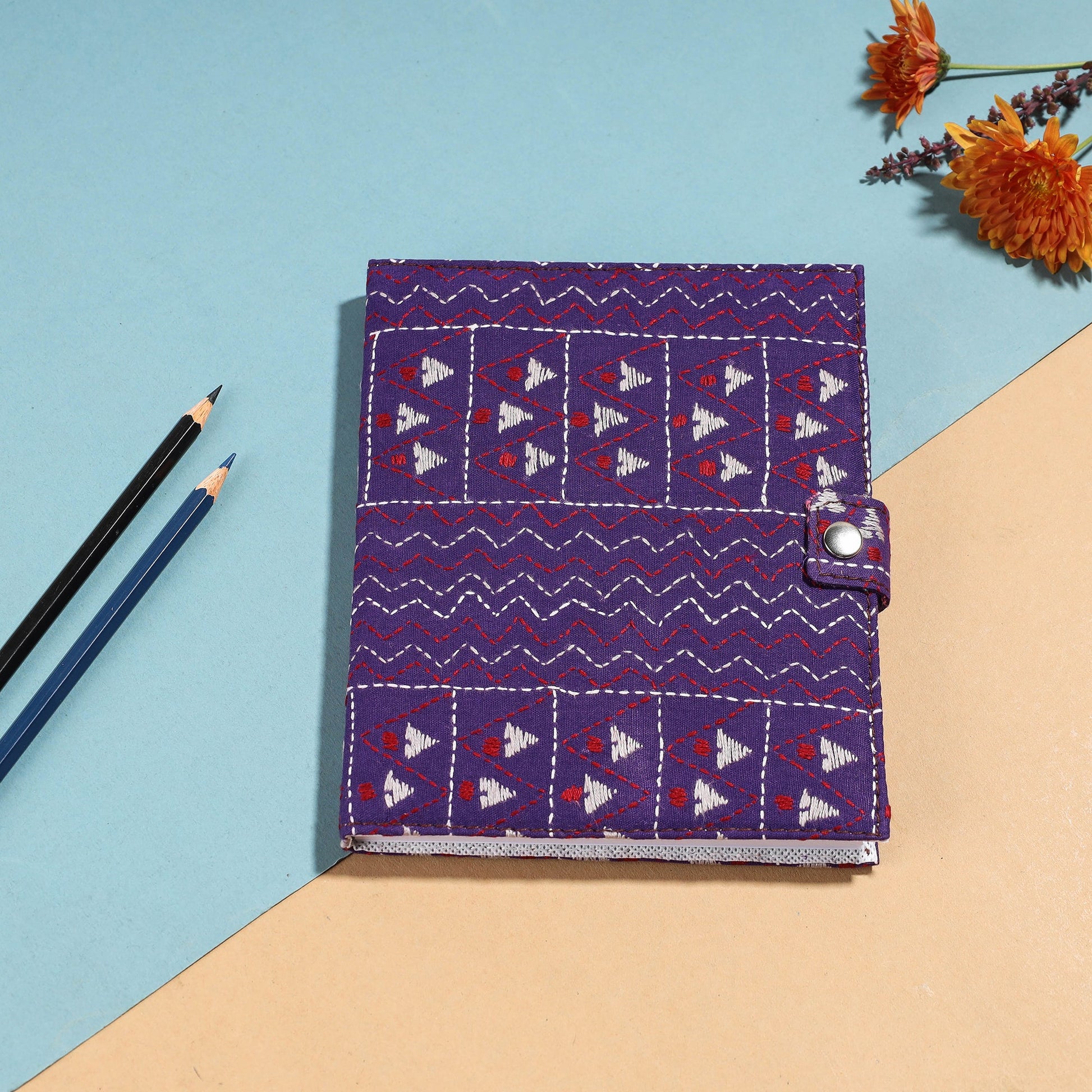 Bengal Kantha Work Handcrafted Notepad (7 x 6 in)