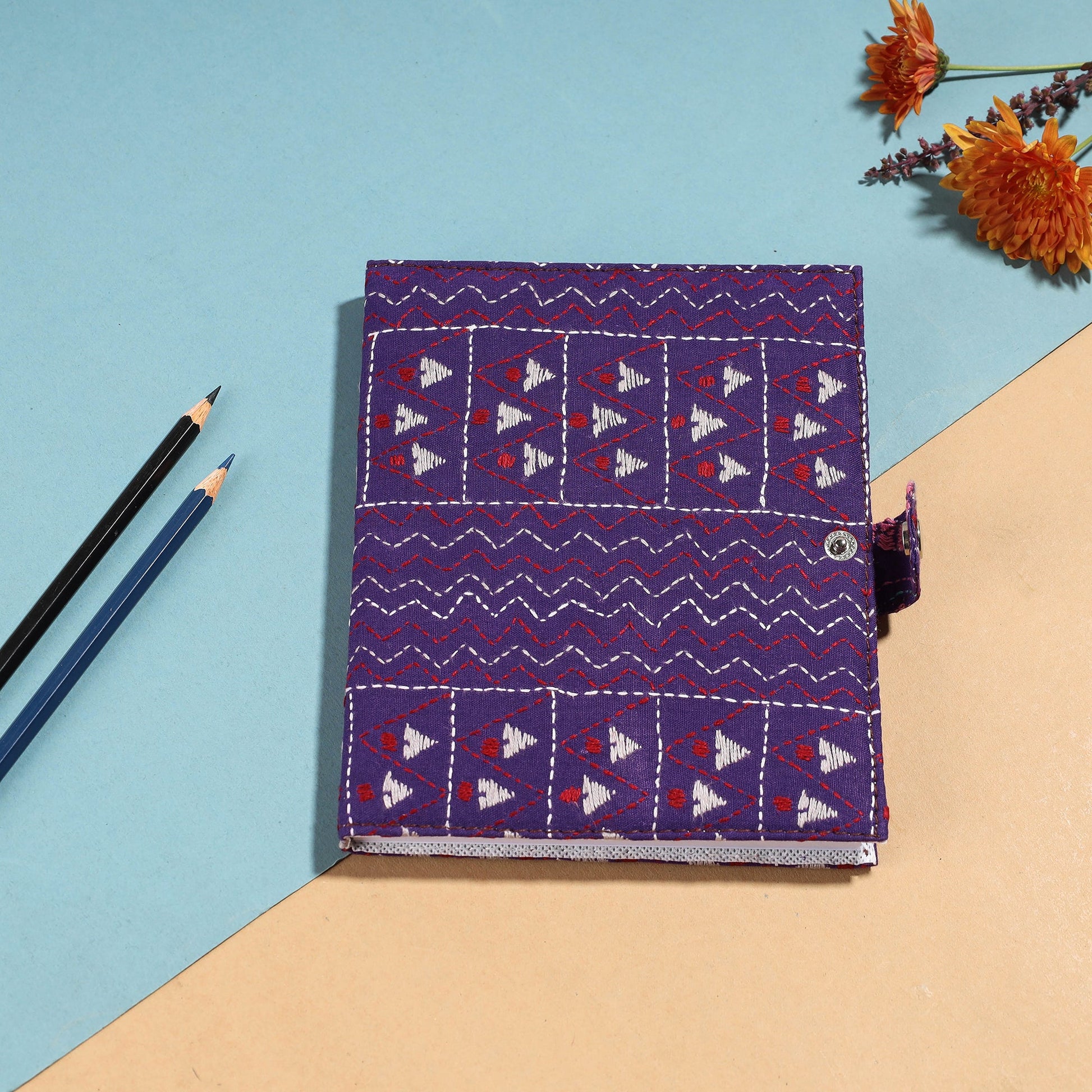 Bengal Kantha Work Handcrafted Notepad (7 x 6 in)
