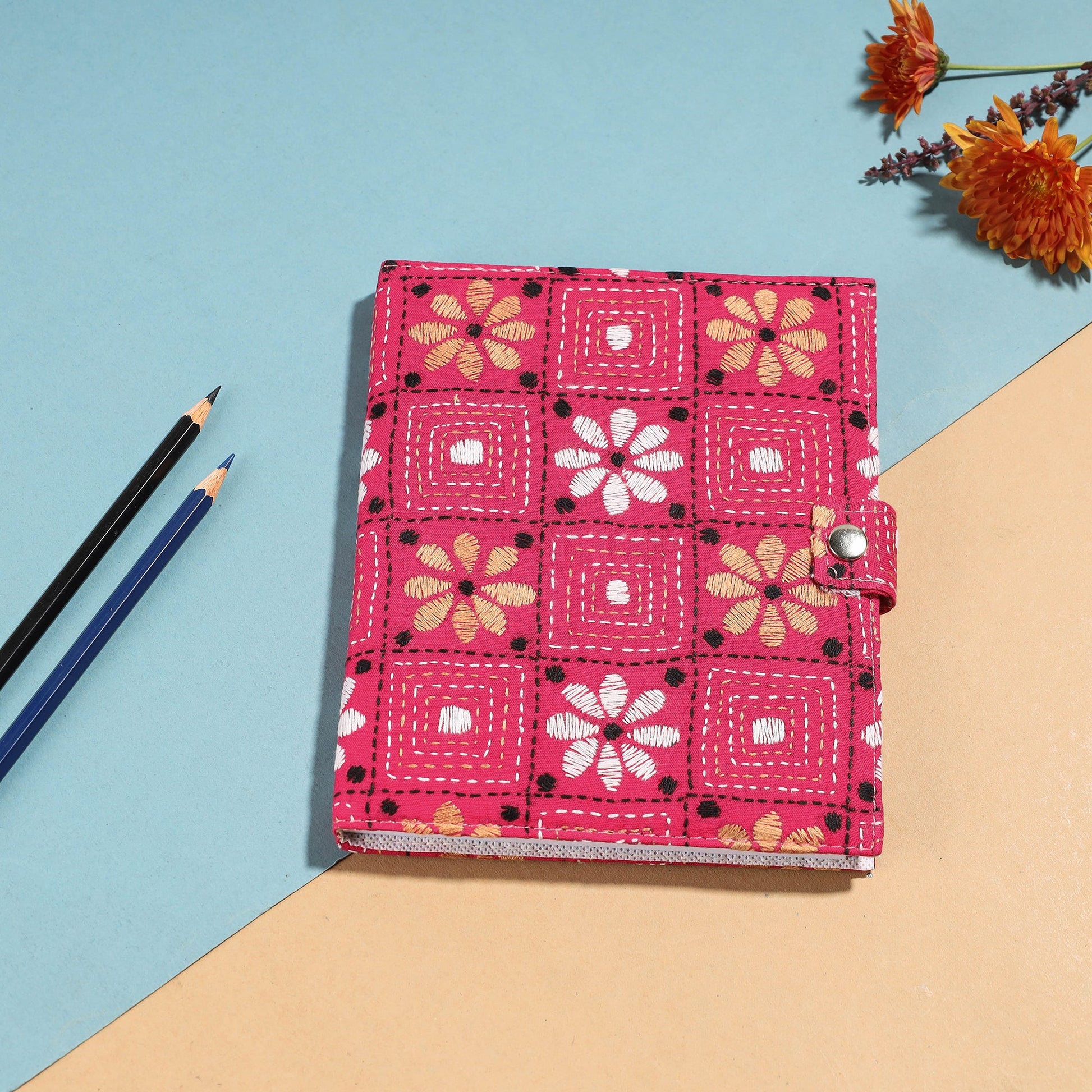 Bengal Kantha Work Handcrafted Notepad (7 x 6 in)