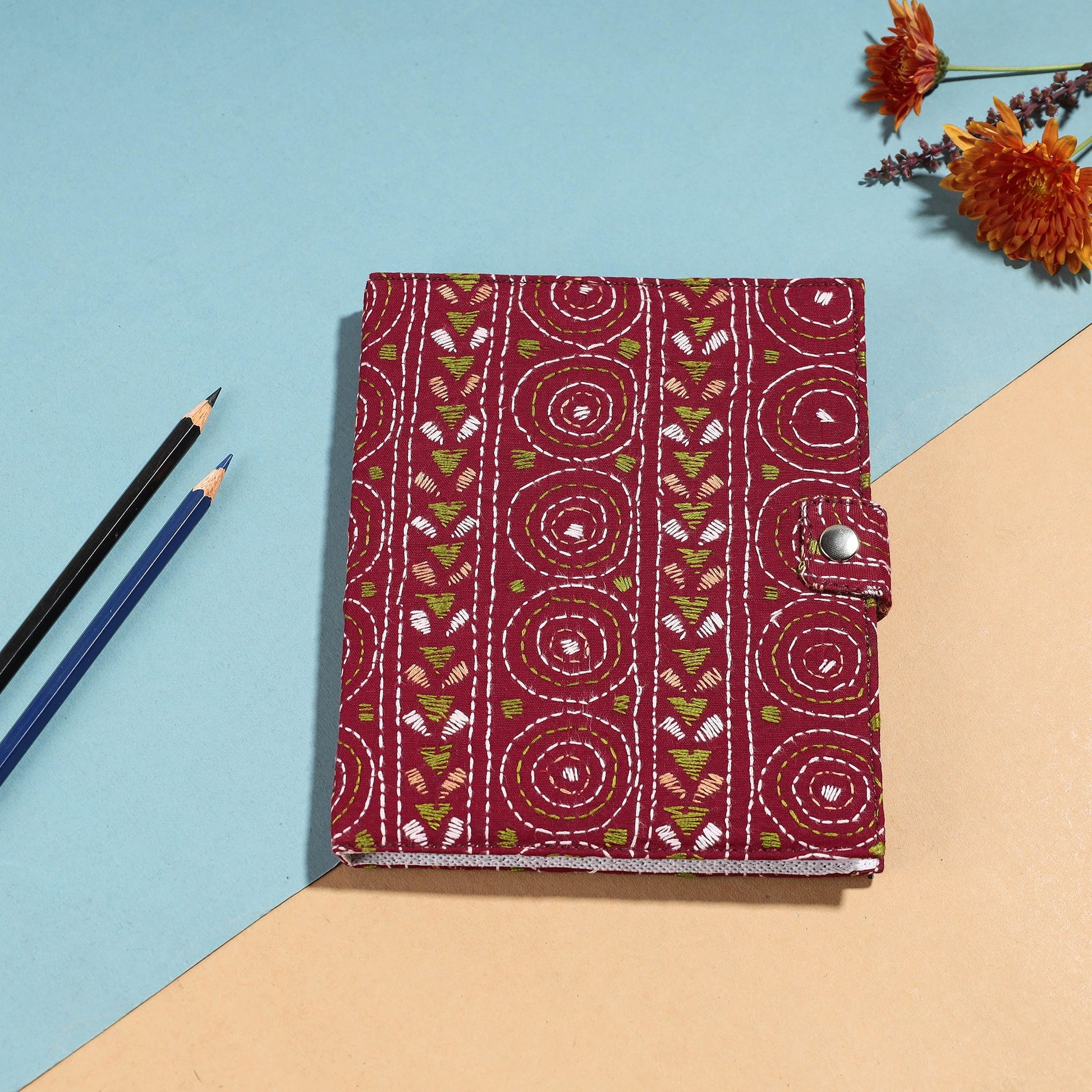 Bengal Kantha Work Handcrafted Notepad (7 x 6 in)