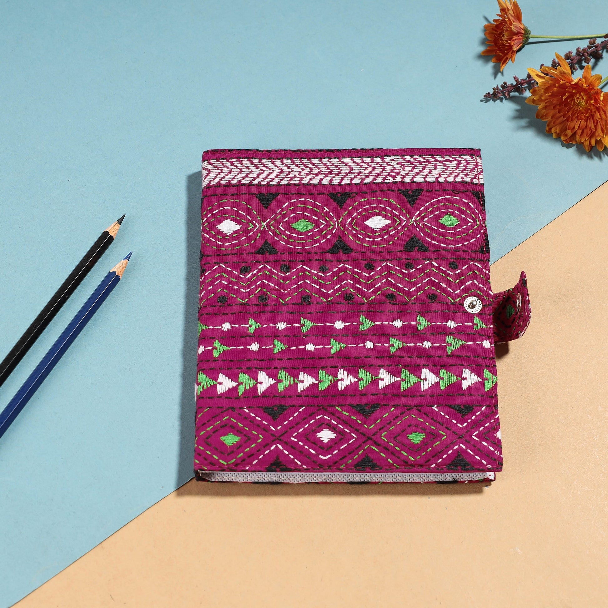 Bengal Kantha Work Handcrafted Notepad (7 x 6 in)