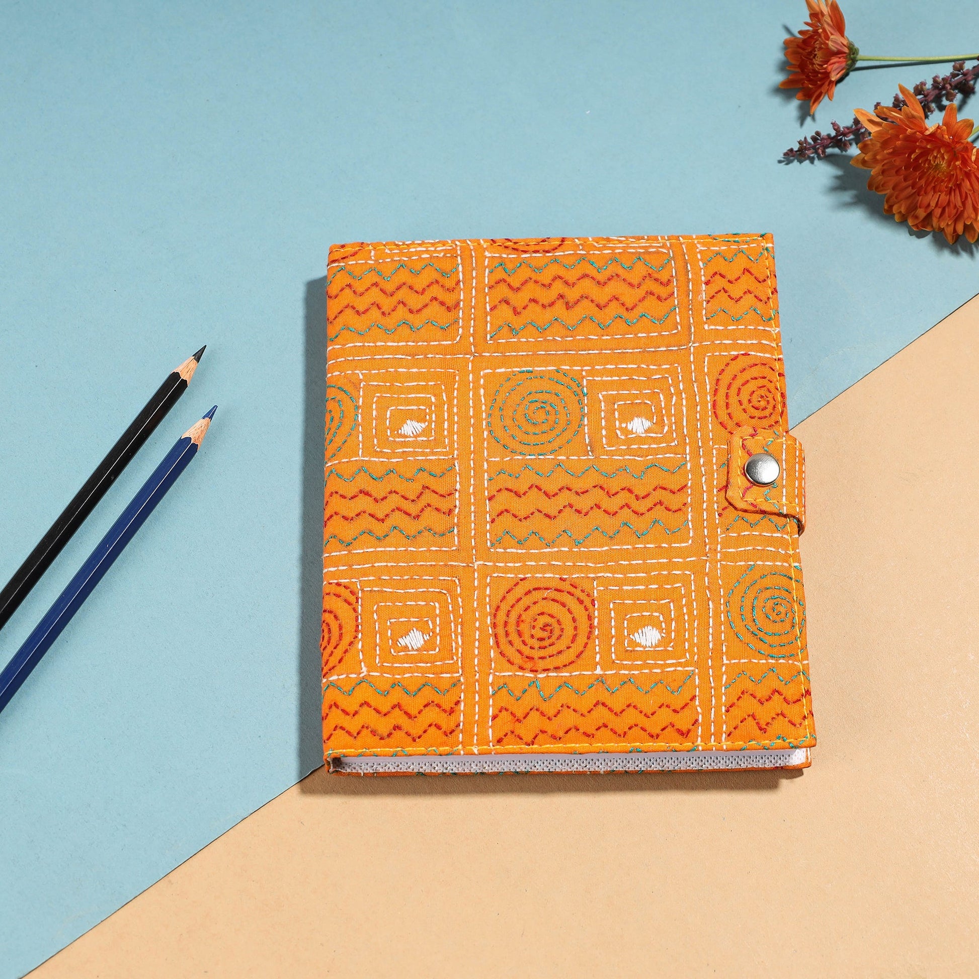 Bengal Kantha Work Handcrafted Notepad (7 x 6 in)
