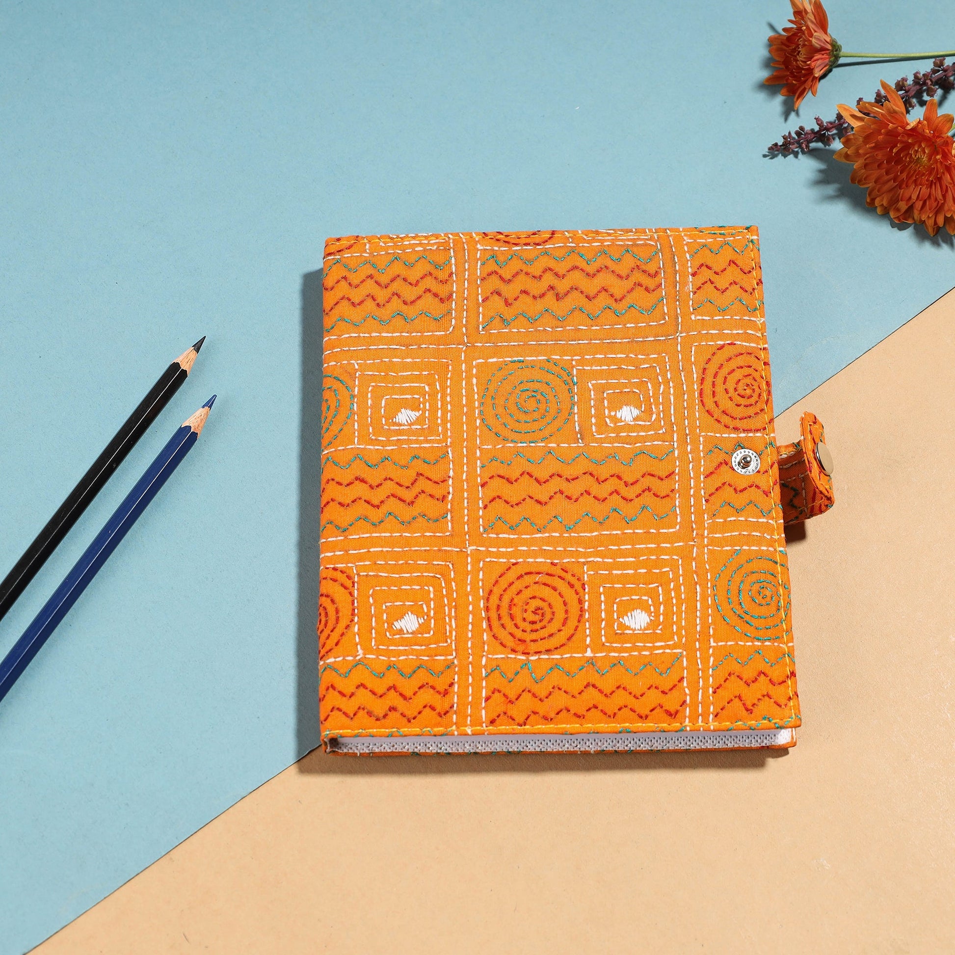 Bengal Kantha Work Handcrafted Notepad (7 x 6 in)