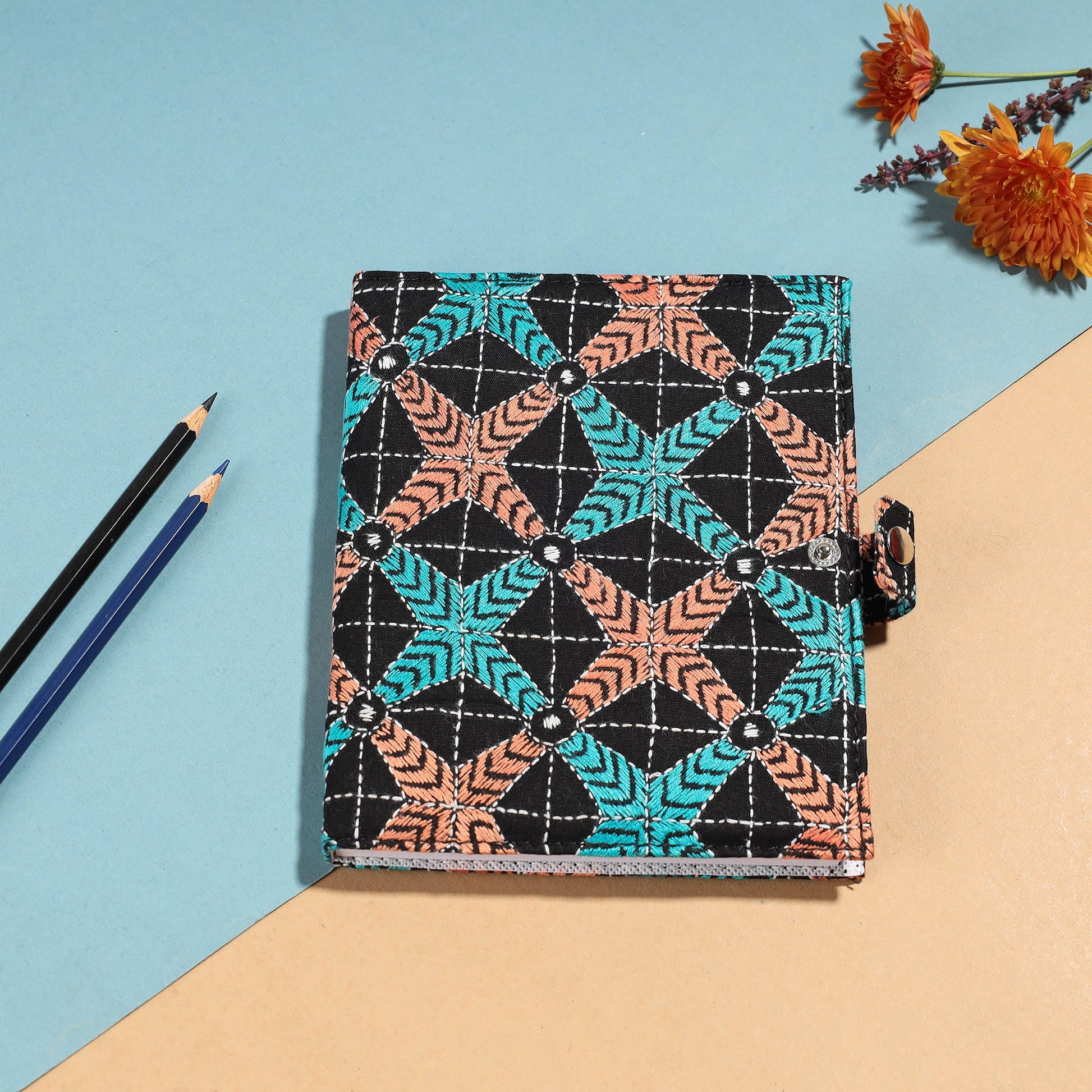 Bengal Kantha Work Handcrafted Notepad (7 x 6 in)