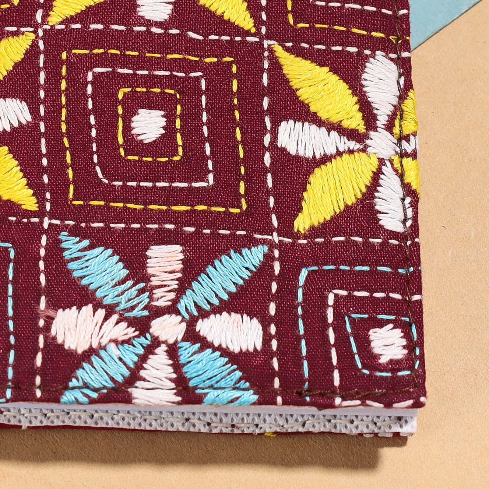 Bengal Kantha Work Handcrafted Notepad (4 x 3 in)