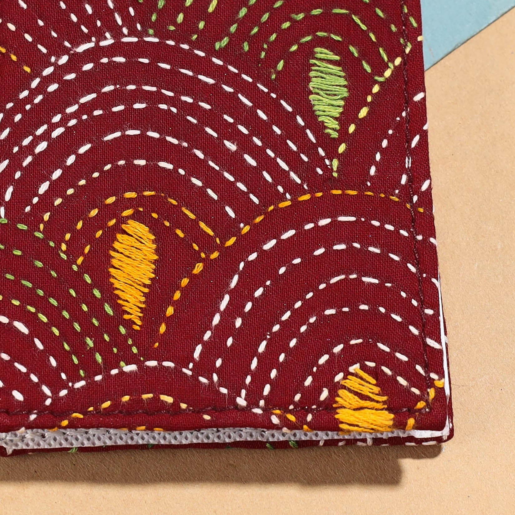 Bengal Kantha Work Handcrafted Notepad (4 x 3 in)