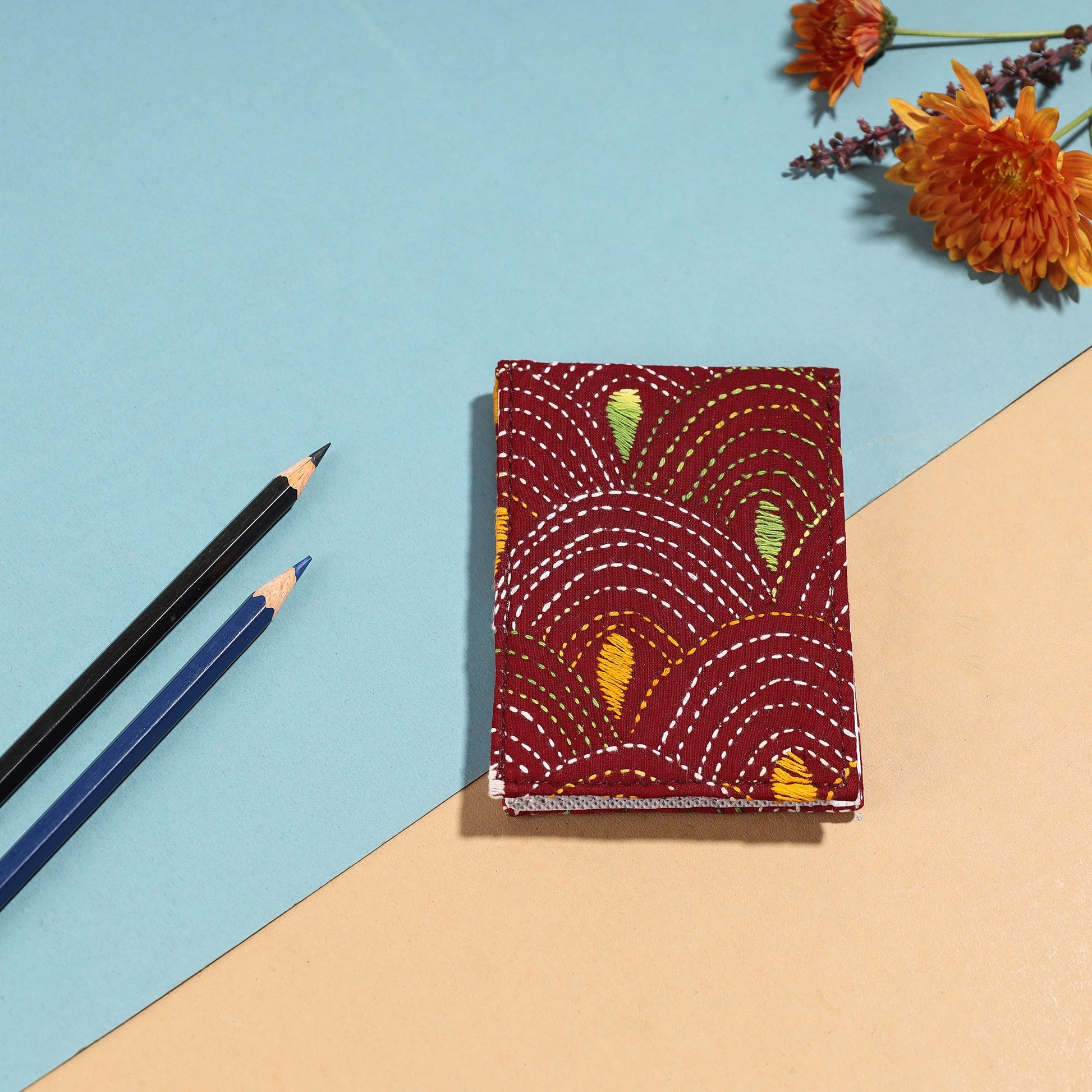 Bengal Kantha Work Handcrafted Notepad (4 x 3 in)