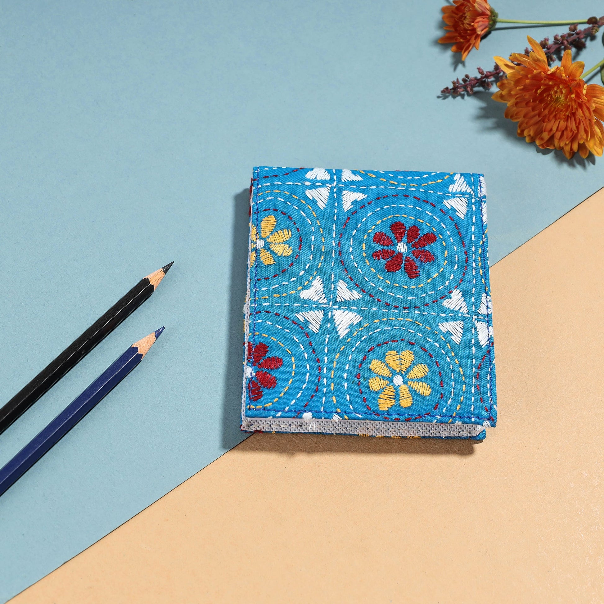 Bengal Kantha Work Handcrafted Notepad (5 x 4 in)