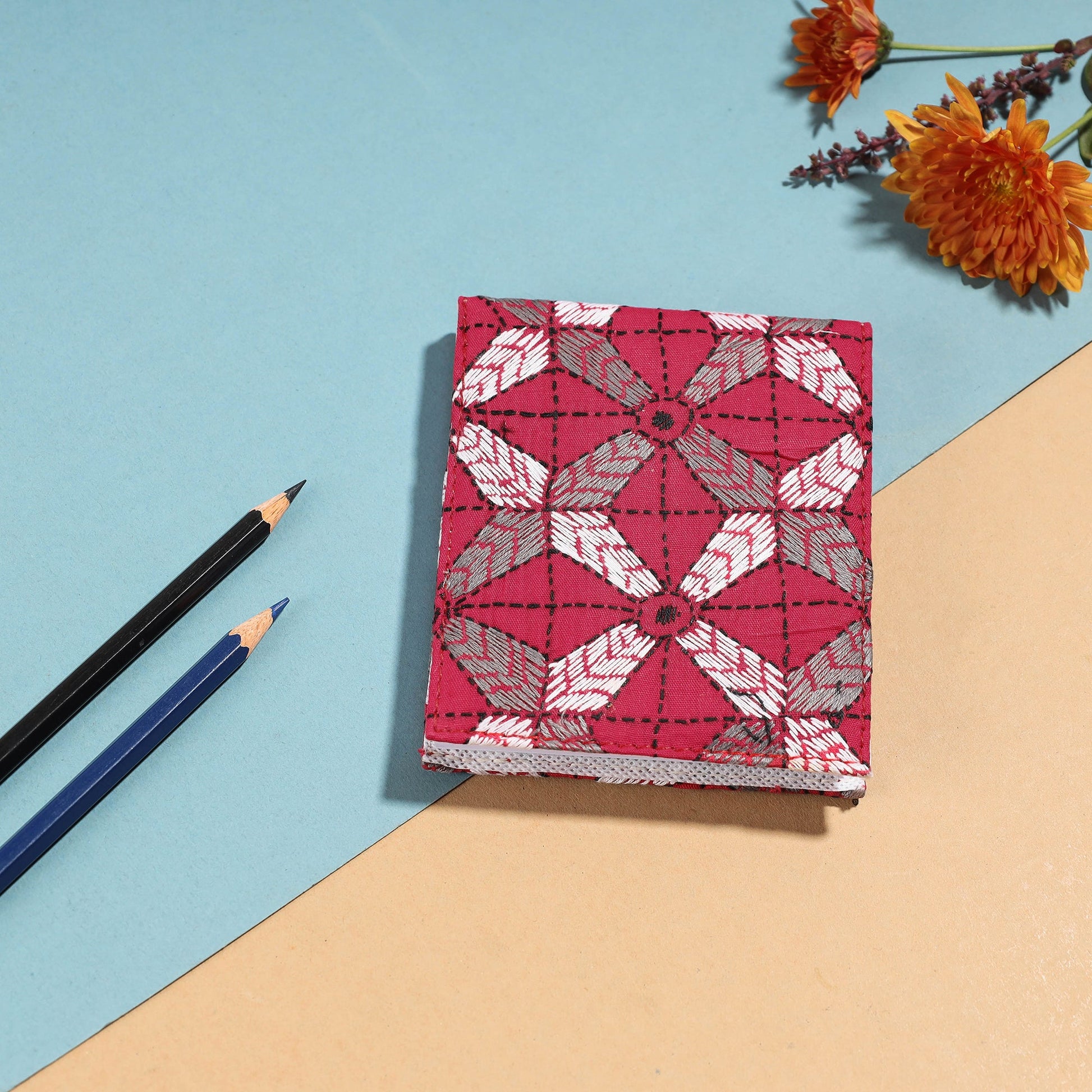 Bengal Kantha Work Handcrafted Notepad (5 x 4 in)