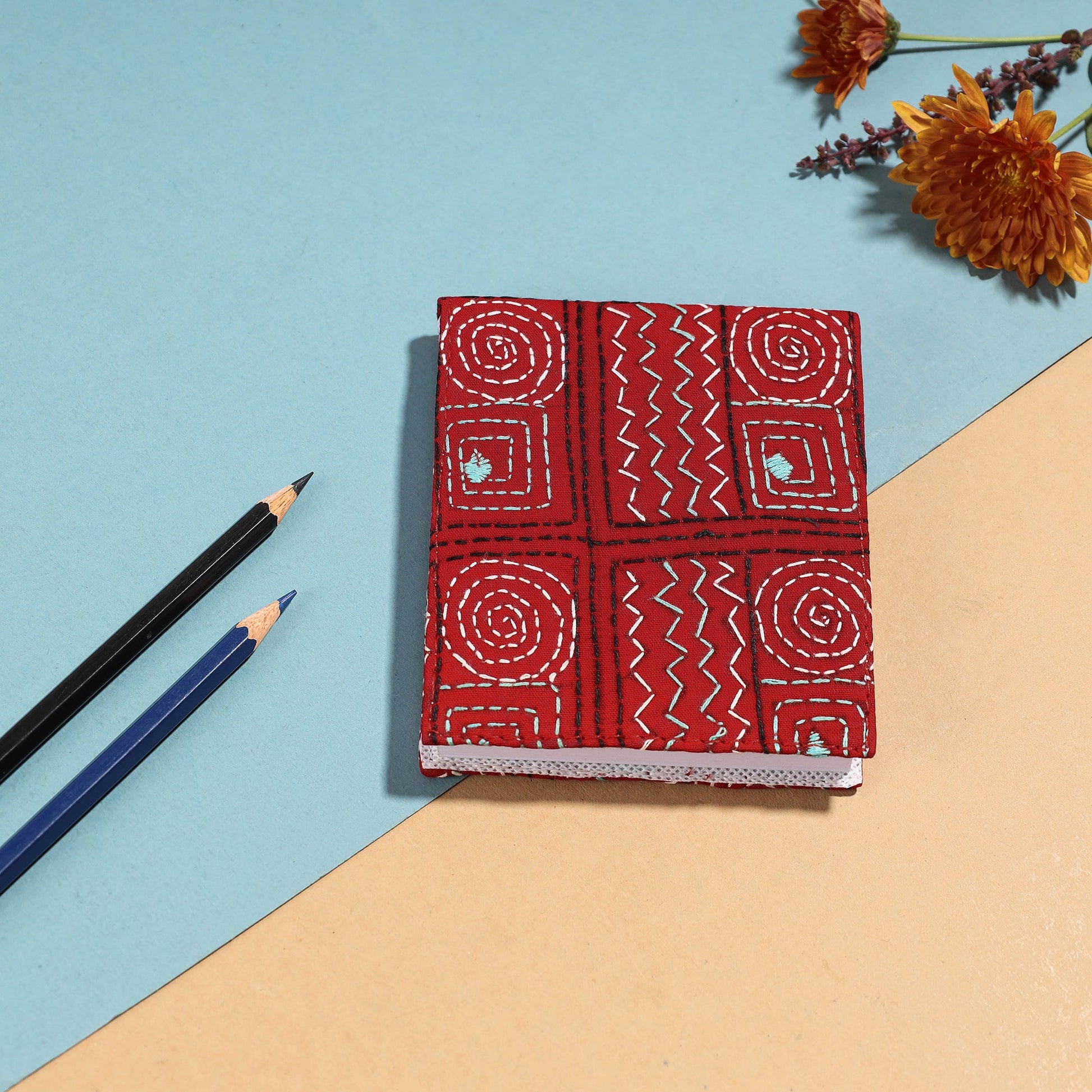 Bengal Kantha Work Handcrafted Notepad (5 x 4 in)