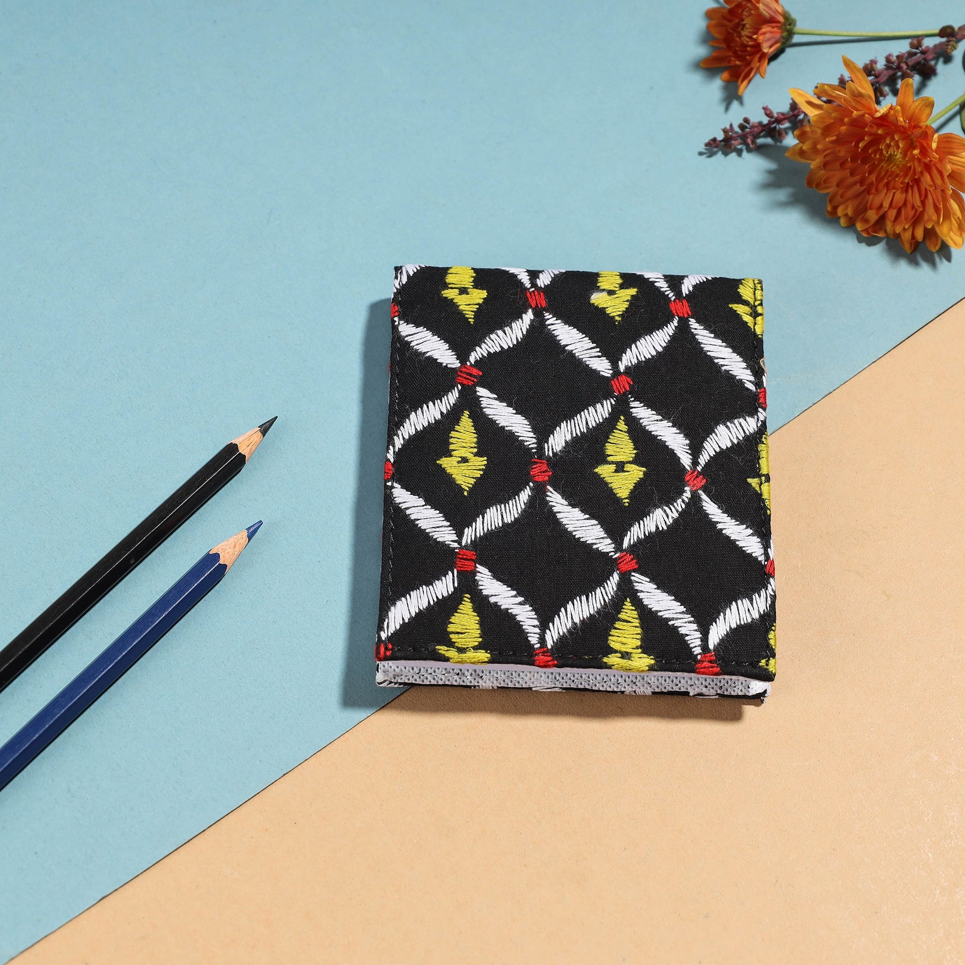 Bengal Kantha Work Handcrafted Notepad (5 x 4 in)