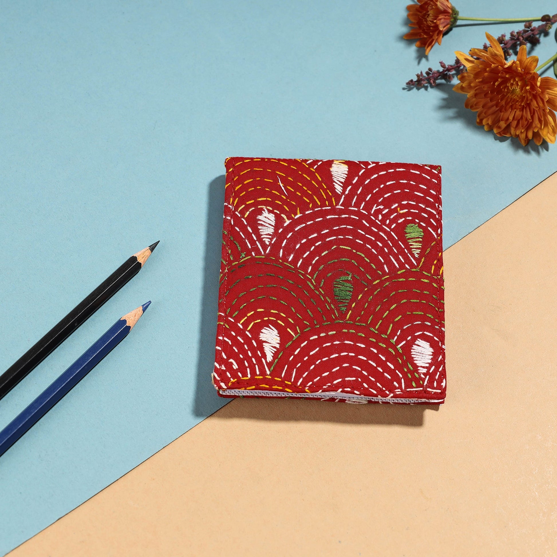 Bengal Kantha Work Handcrafted Notepad (5 x 4 in)