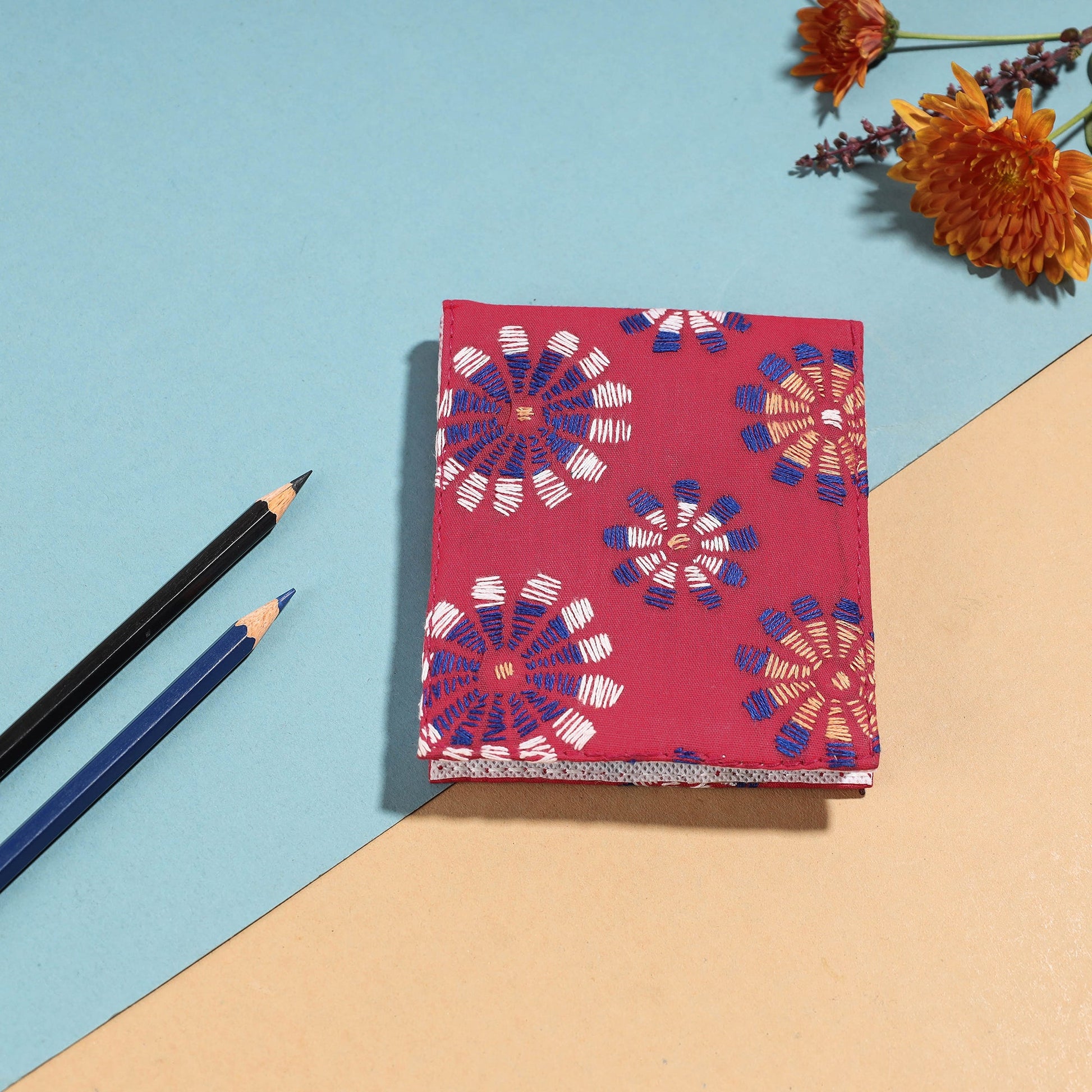 Bengal Kantha Work Handcrafted Notepad (5 x 4 in)