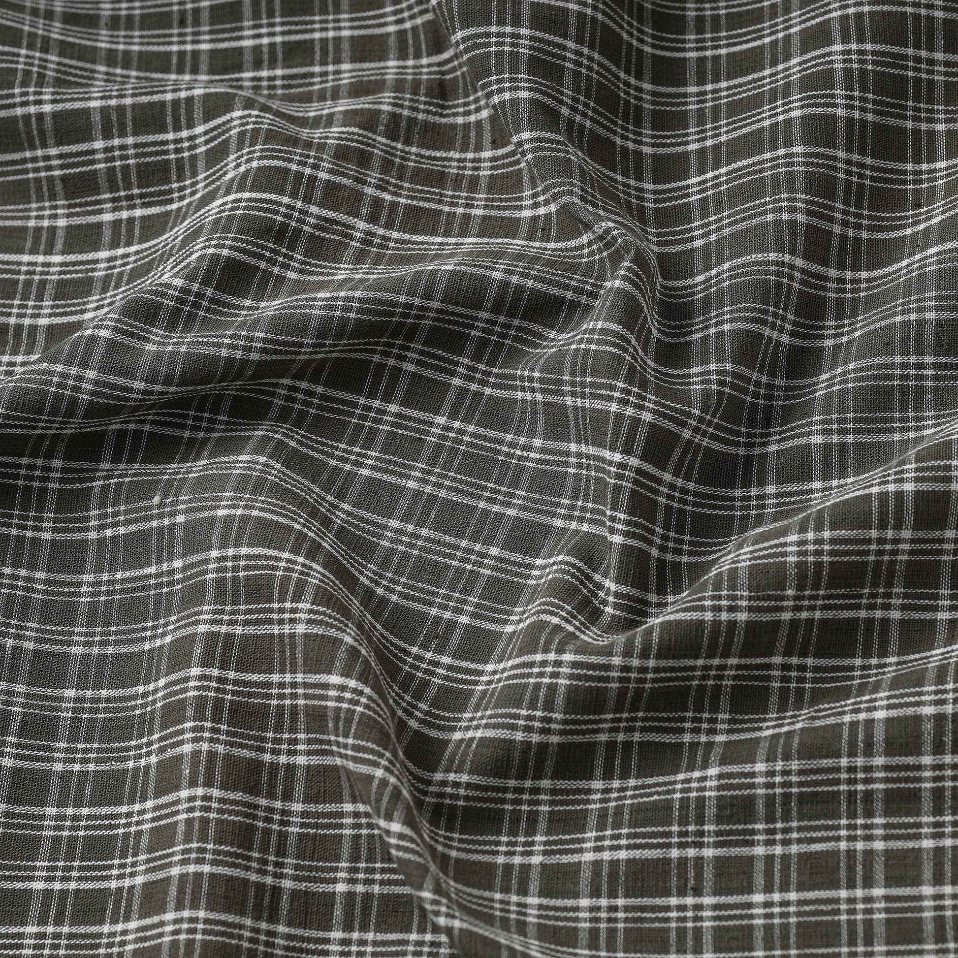 Brown - Malkha Pure Handloom Cotton Natural Dyed Fabric