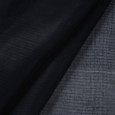Black - Plain Weaving Cotton Kota Doria Fabric 13