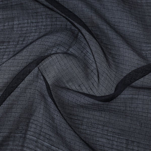 Black - Plain Weaving Cotton Kota Doria Fabric 13