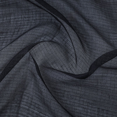 Black - Plain Weaving Cotton Kota Doria Fabric 13