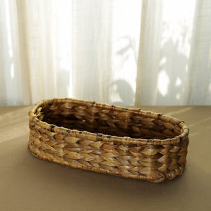 Brown - Eco-Friendly Water Hyacinth Oval Tray 02