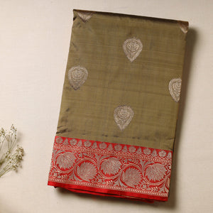 Brown - Banarasi Handloom Pure Katan Silk Kaduwa Zari Buti Saree