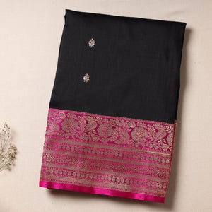 Black - Banarasi Handloom Pure Katan Silk Kaduwa Zari Buti Saree