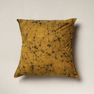 Brown - Hand Batik Printed Pure Cotton Cushion Cover (18 x 18 in)