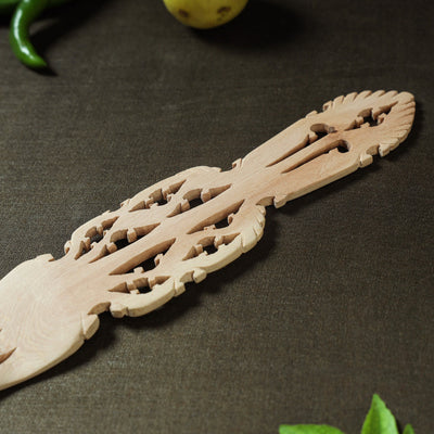 Beige - Udayagiri Wooden Serving Kajur Fork 15