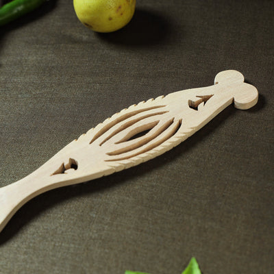 Beige - Udayagiri Wooden Fish Design Fork