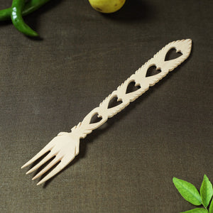 Beige - Udayagiri Wooden Heart Fork