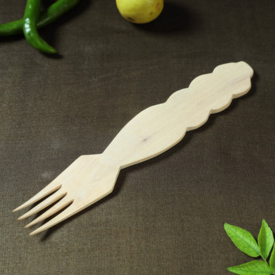 Beige - Udayagiri Wooden Serving Fork