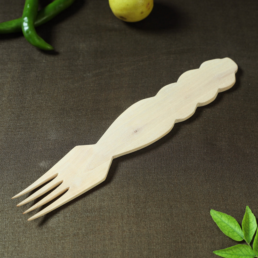 Beige - Udayagiri Wooden Serving Fork