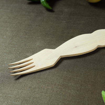 Beige - Udayagiri Wooden Serving Fork