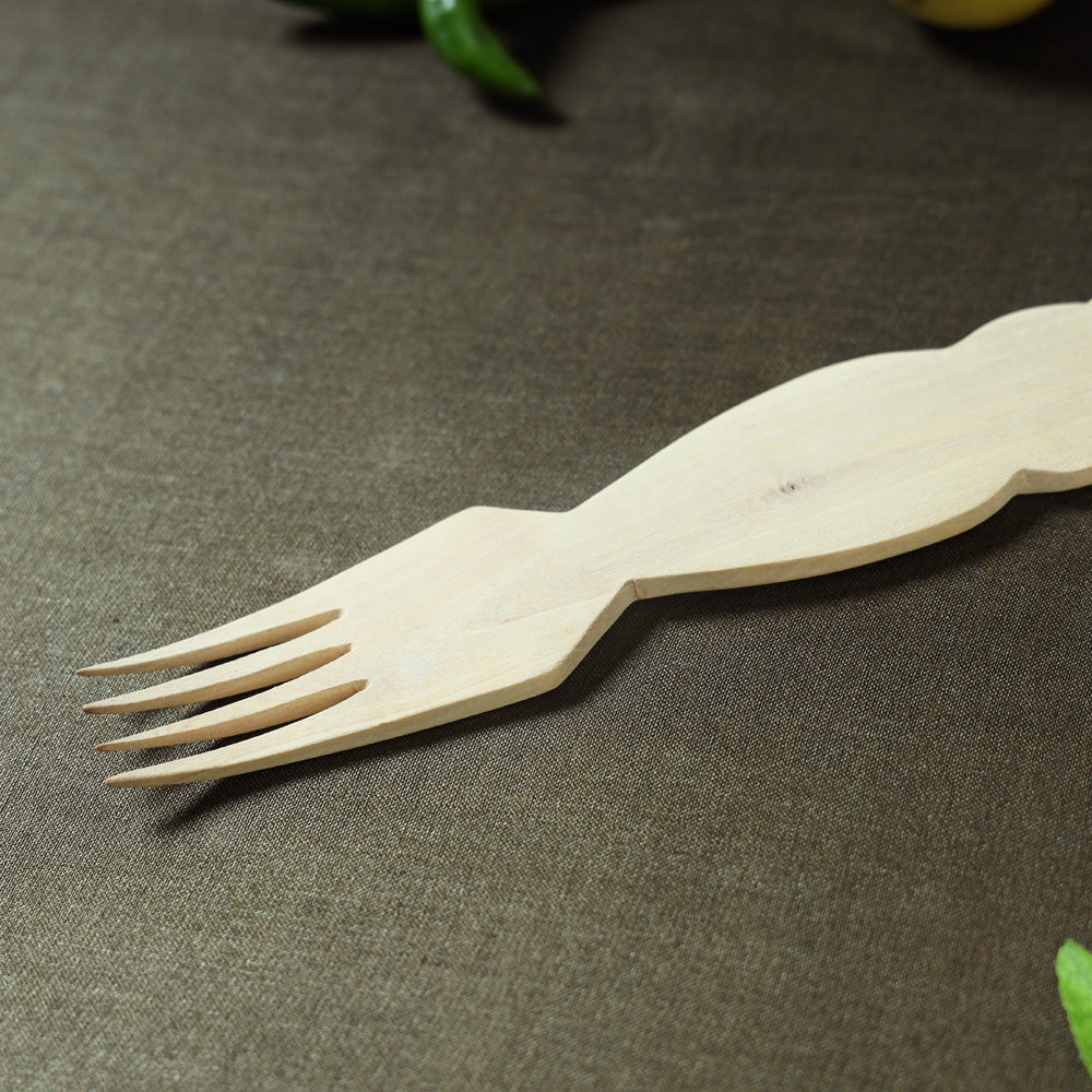 Beige - Udayagiri Wooden Serving Fork