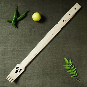 Beige - Udayagiri Wooden Serving Fork (Big)