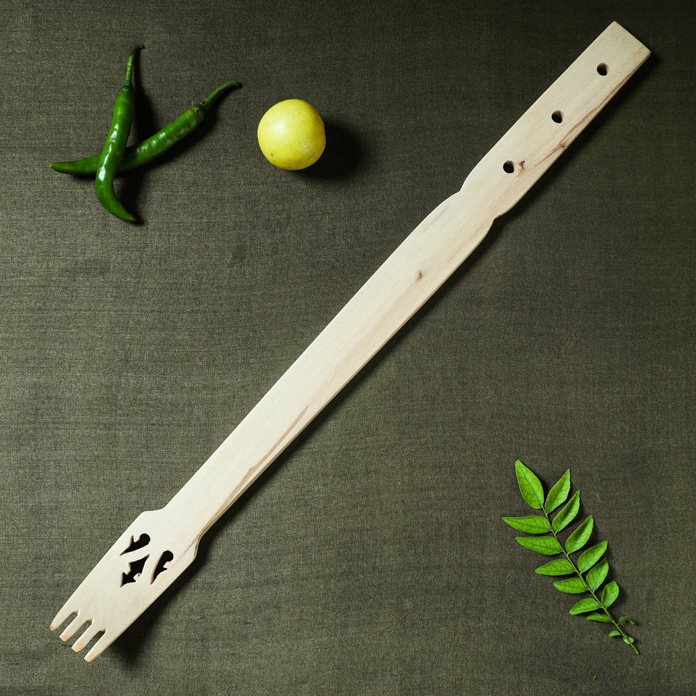 Beige - Udayagiri Wooden Serving Fork (Big)