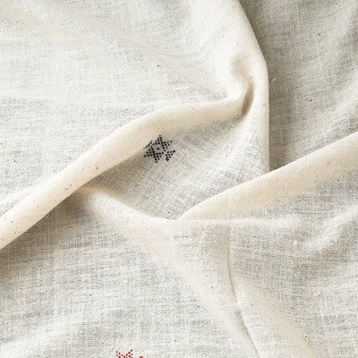Beige - Organic Kala Cotton Pure Handloom Chomuk Buta Fabric