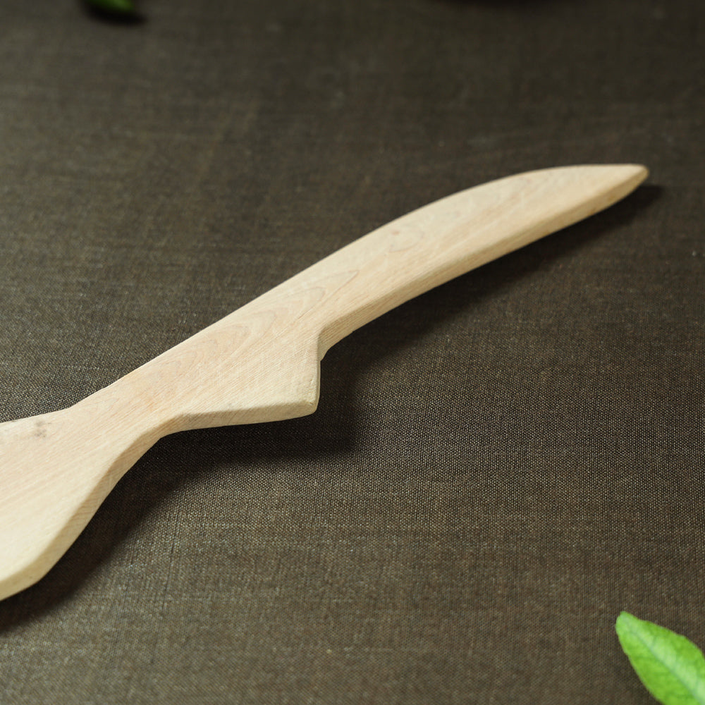 Beige - Udayagiri Wooden Serving Fork (Small)