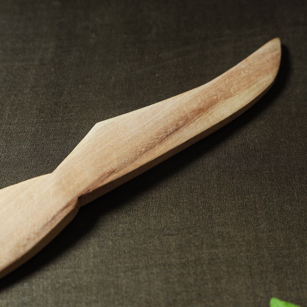 Beige - Udayagiri Wooden Serving Fork (Small)