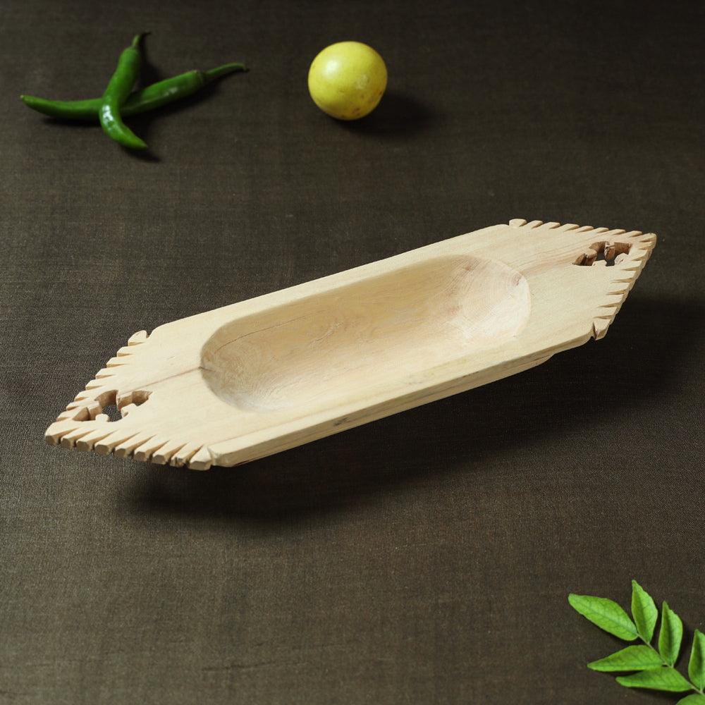 Beige - Udayagiri Wooden Fruit & Salad Bowl
