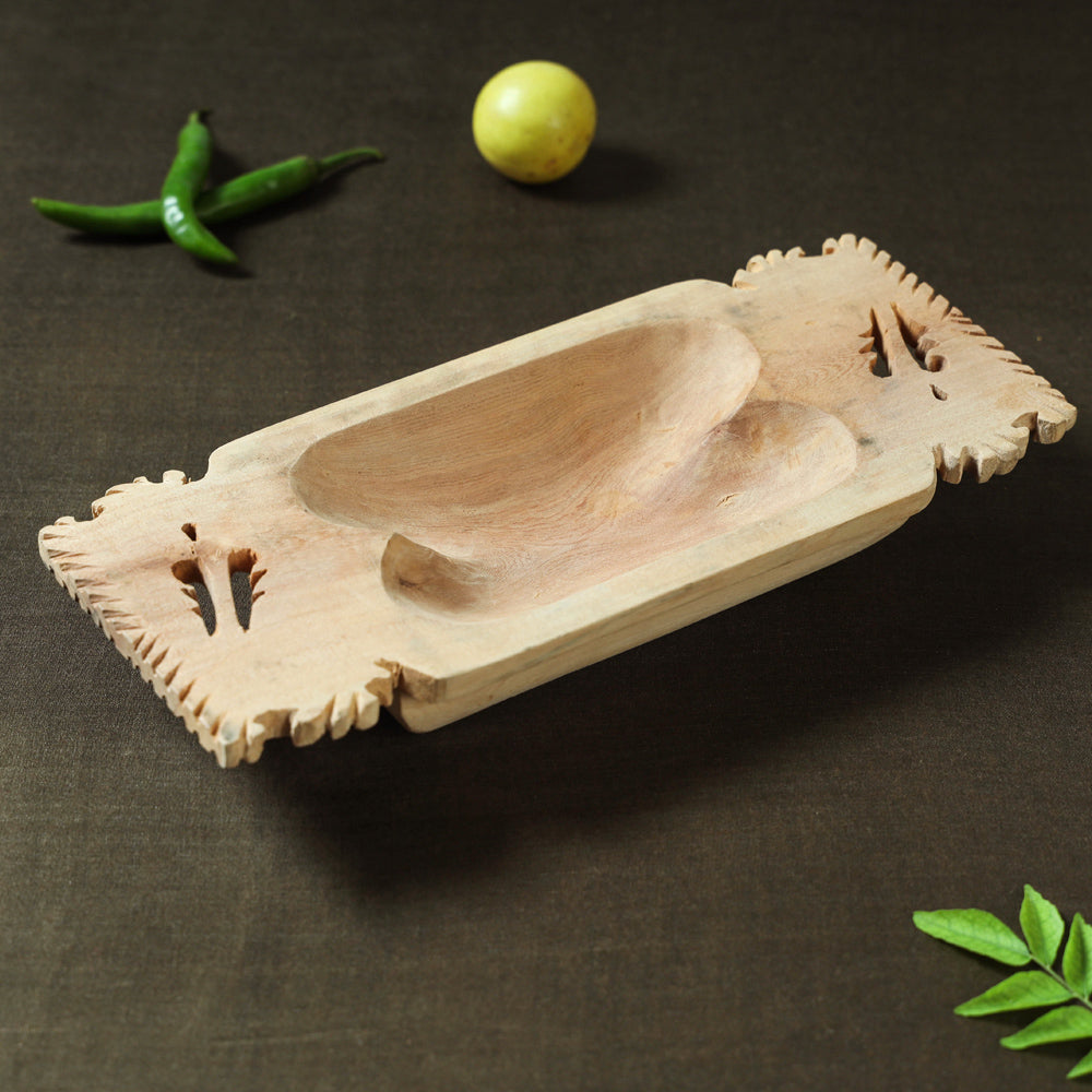 Beige - Udayagiri Wooden Fruit & Salad Bowl