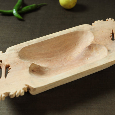Beige - Udayagiri Wooden Fruit & Salad Bowl