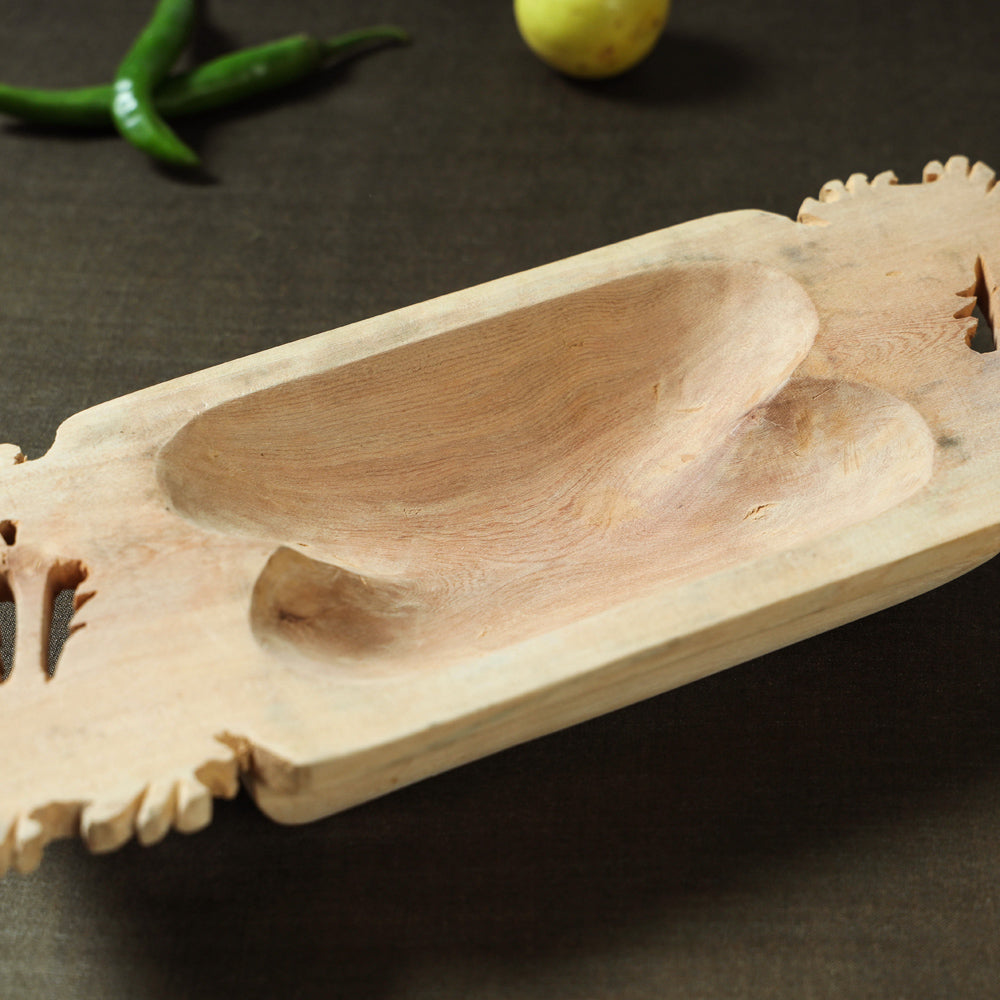 Beige - Udayagiri Wooden Fruit & Salad Bowl