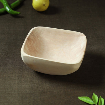 Beige - Udayagiri Wooden Square Bowl