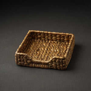 Brown - Handmade Organic Water Hyacinth Napkin Holder from Assam