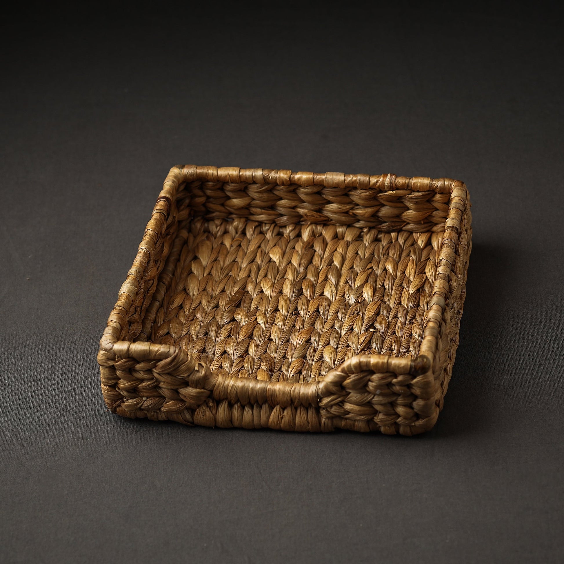 Brown - Handmade Organic Water Hyacinth Napkin Holder from Assam
