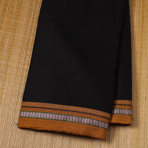 Black - Karnataka Weave Cotton Khun Fabric 17