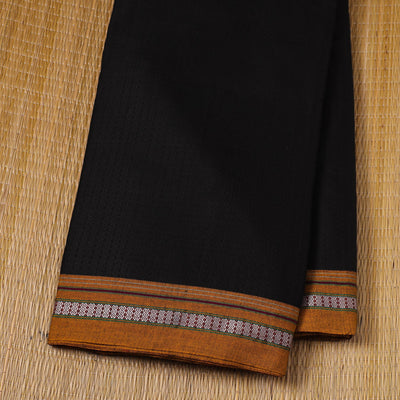 Black - Karnataka Weave Cotton Khun Fabric 17
